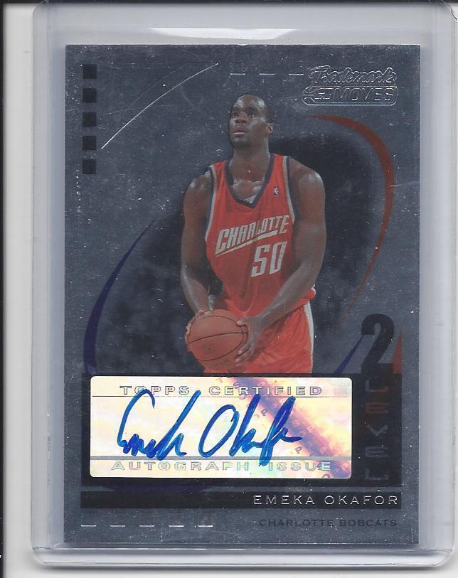 EMEKA OKAFOR 2007 TOPPS TRADEMARK MOVES LEVEL 2 FOIL AUTO #D 31/75