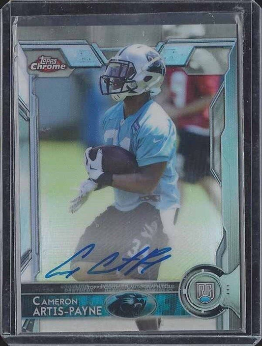 CAMERON ARTIS-PAYNE 2015 TOPPS CHROME REFRACTOR ROOKIE ON CARD AUTO RC #D /150