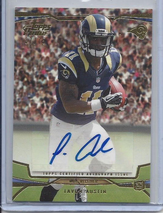 TAVON AUSTIN 2013 TOPPS PRIME GOLD RAMS AUTO RC #D 37/75