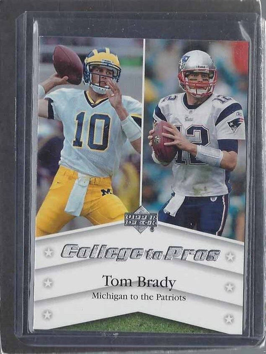 TOM BRADY 2007 UPPER DECK COLLEGE TO PROS INSERT
