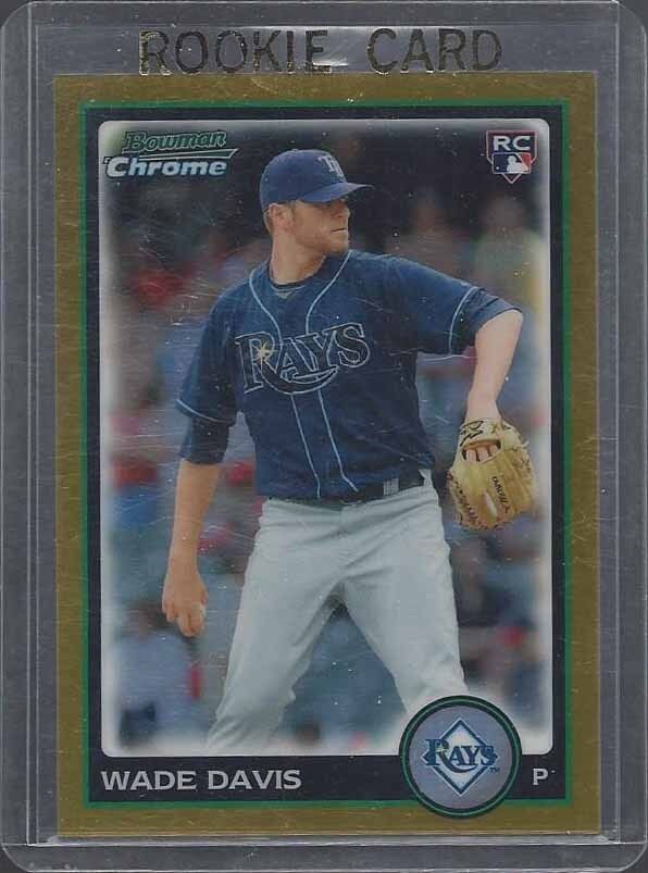 WADE DAVIS 2010 BOWMAN CHROME DRAFT CUBS GOLD ROOKIE REFRACTOR RC #D 24/50
