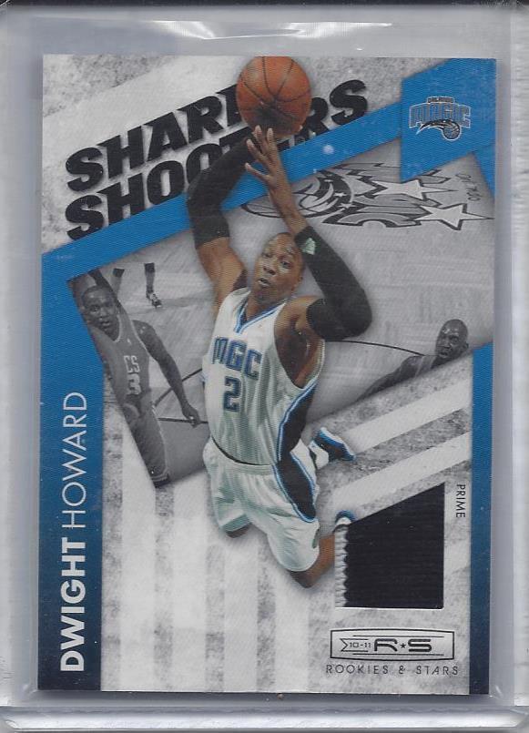 DWIGHT HOWARD 2010-11 ROOKIES & STARS SHARP SHOOTERS 2 COLOR PATCH #D 2/10
