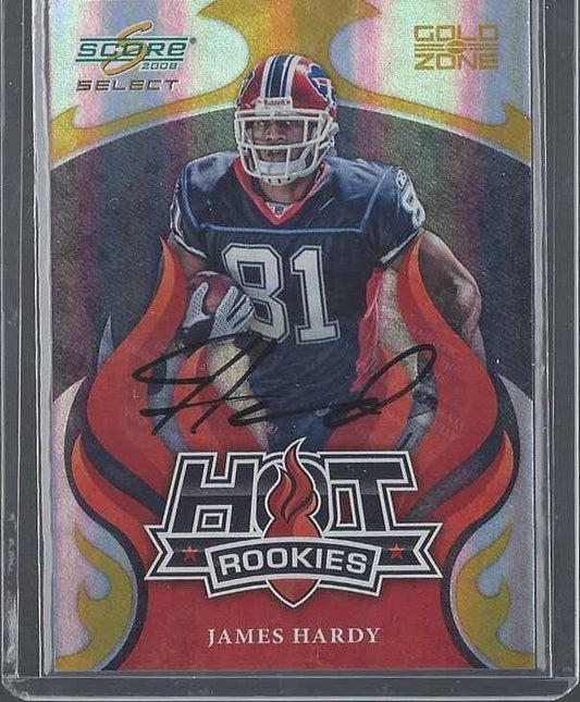 JAMES HARDY 2008 SCORE SELECT HOT ROOKIES GOLD ZONE ROOKIE AUTO RC #D 19/40